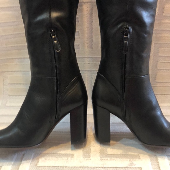 🆕 Tory Burch Bowie Over The Knee Black Lthr Boots - Picture 8 of 8